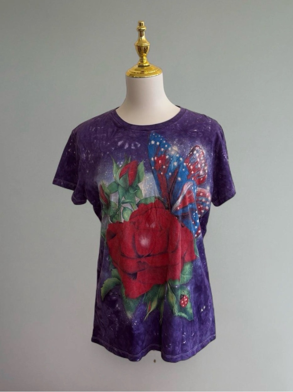 The mountain y2K rose and ladybug graphic tee